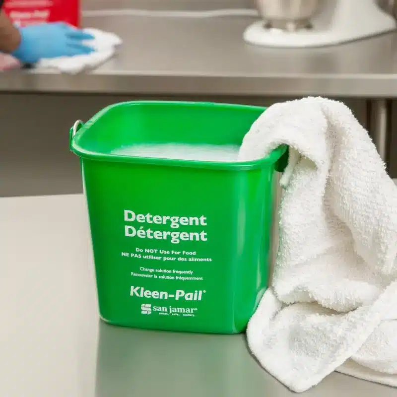 Línea de Limpieza | Artículos de Limpieza | Cubeta Sanitizante Kleen-Pail Verde San Jamar | Edecomercial