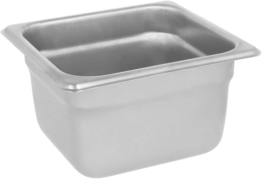 Inserto Sexto tamaño 1/6 sin tapa de acero inoxidable para buffets | Edecomercial 