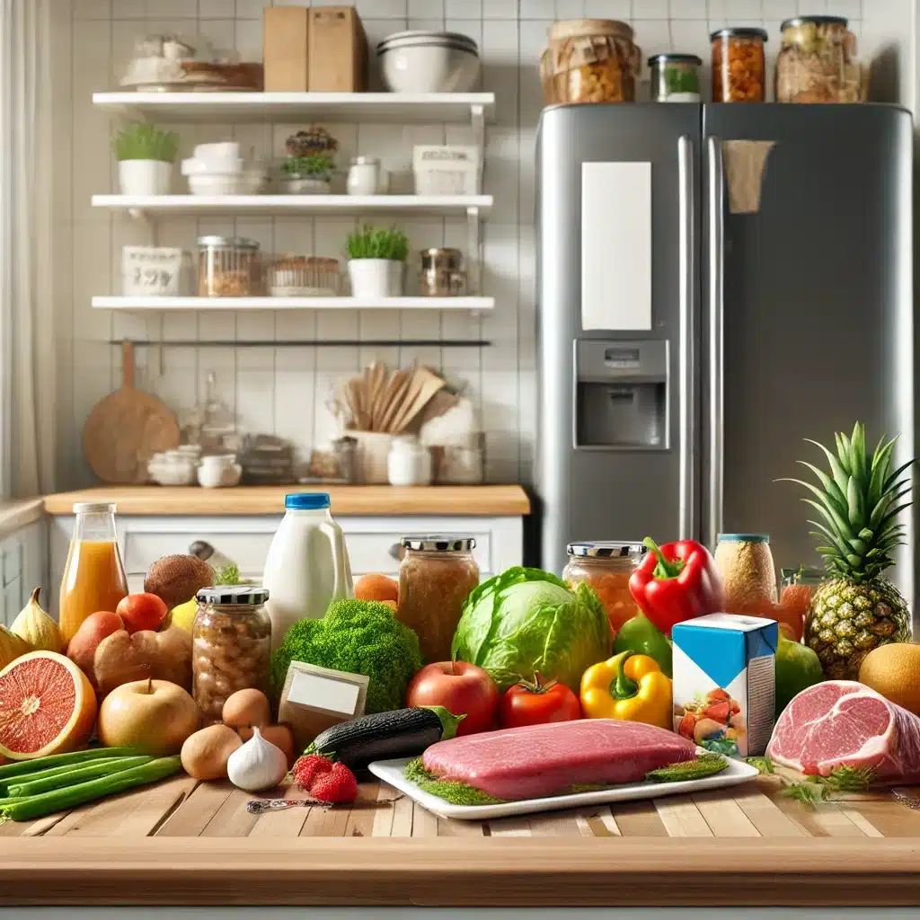 Alimentos frescos en cocina organizada sin etiquetas visibles | EDECOMERCIAL