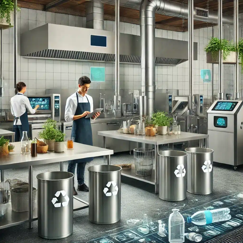 Cocina industrial moderna con tecnologías de reciclaje | EDECOMERCIAL